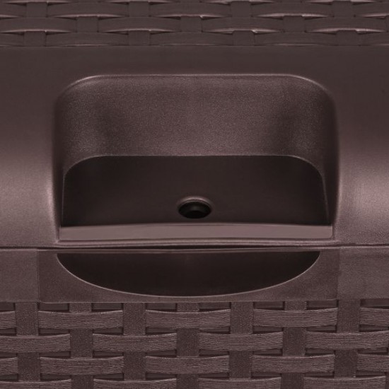 TM-SBR46H TOUGH MASTER 460L Storage Box Rattan style, coffee, hinges