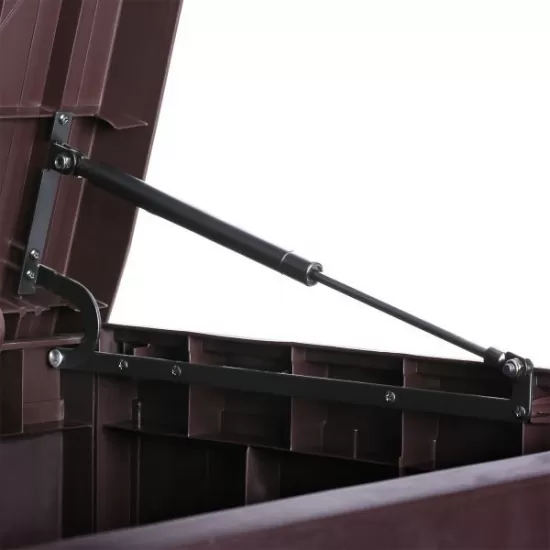 TM-SBR46H TOUGH MASTER 460L Storage Box Rattan style, coffee, hinges