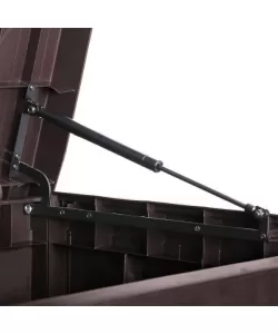 TM-SBW43H TOUGH MASTER 430L Storage Box Wooden style, coffee, hinges TM-SBW43H TOUGH MASTER 430L Storage Box Wooden style, coffee, hinges