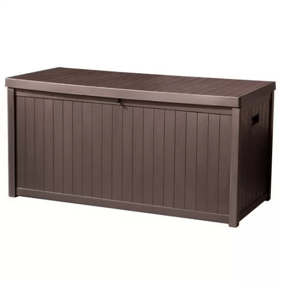 TM-SBW43H TOUGH MASTER 430L Storage Box Wooden style, coffee, hinges