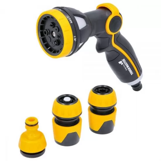 TM-SG8US TOUGH MASTER Spray Gun Set 8-pattern, metal, Single Turn TM-SG8US TOUGH MASTER Spray Gun Set 8-pattern, metal, Single Turn