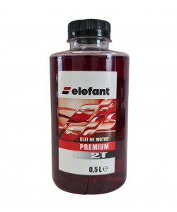 Ulei 0.5L, rosu amestec, motoare 2T, 30 ml/l, Elefant