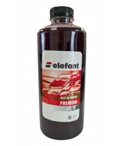 Ulei 1L, rosu amestec. motoare 2T 30ml/l, Elefant