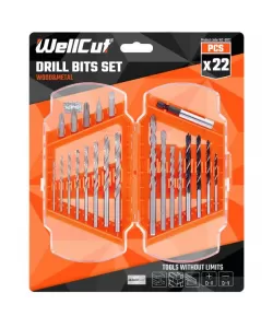 WC-DB22 Wellcut BIT SET 22PCS DRILL & SCREWDRIVER SET WC-DB22 Wellcut BIT SET 22PCS DRILL & SCREWDRIVER SET