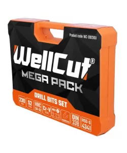 WC-DB230U WELLCUT DRILL BITS SET MEGAPACK 230PCS WC-DB230U WELLCUT DRILL BITS SET MEGAPACK 230PCS