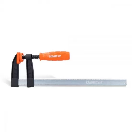 WC-FC1240 WELLCUT Woodworking Bar Clamp F-Style 120X400 Force 320 kg WC-FC1240 WELLCUT Woodworking Bar Clamp F-Style 120X400 Force 320 kg