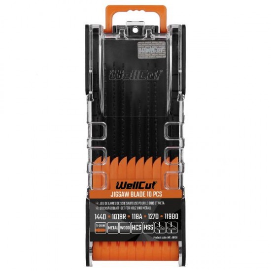 WC-JB10U Wellcut JIG SAW BLADE SET 10 PCS