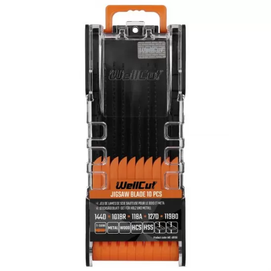 WC-JB10U Wellcut JIG SAW BLADE SET 10 PCS WC-JB10U Wellcut JIG SAW BLADE SET 10 PCS