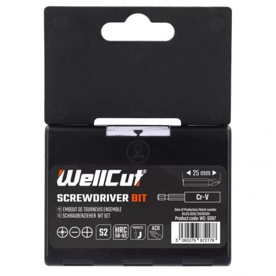 WC-SDB7 WELLCUT SCREWDRIVER BIT SET 7 PCS WC-SDB7 WELLCUT SCREWDRIVER BIT SET 7 PCS