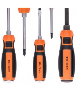 WC-SDD6U WELLCUT GO-THROUGH SCREWDRIVER NON-SLIP PRO 6 PCS