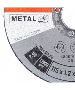 WCA1152-10 Wellcut 115*1.2 cutting disc metal box Pack of 10