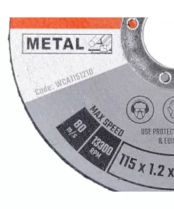 WCA1152-10 Wellcut 115*1.2 cutting disc metal box Pack of 10 WCA1152-10 Wellcut 115*1.2 cutting disc metal box Pack of 10