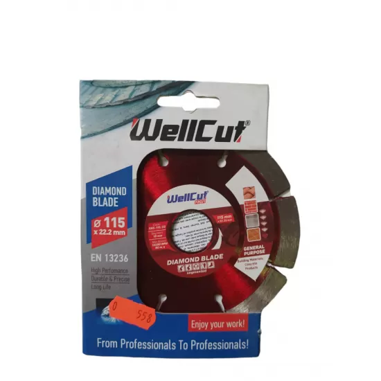 WELLCUT PROFI 115 MM*10 MM*22.23 MM SEGMENTED WELLCUT PROFI 115 MM*10 MM*22.23 MM SEGMENTED