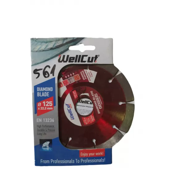 WELLCUT PROFI 125 MM*10 MM*22.23 MM SEGMENTED WELLCUT PROFI 125 MM*10 MM*22.23 MM SEGMENTED