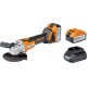 Polizor unghiular brushless Ø125mm 18V 2x4Ah geanta BK-BAG73