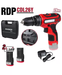Bormasina cu acumulator Li-ion 12V 2x1.5Ah 28Nm RD-CDL26