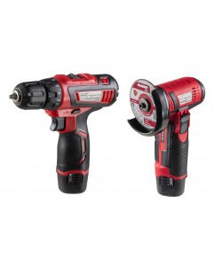 Set Polizor unghiular si bormasina 12V 2x2Ah RDP-CDLCAG03