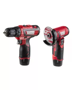 Set Polizor unghiular si bormasina 12V 2x2Ah RDP-CDLCAG03