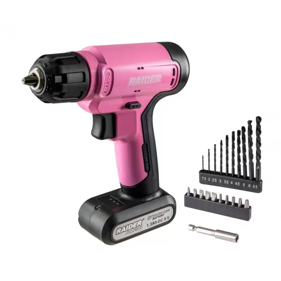 Bormasina 8V 1.3Ah 20Nm 10mm 21 accesorii valiza RD-CDL37