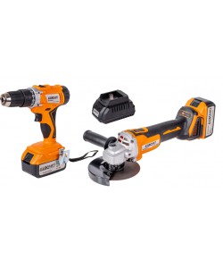 Polizor ungh. si mas. gaurit cu percutie 18V 2x4Ah BK-AGCDL2