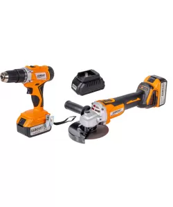 Polizor ungh. si mas. gaurit cu percutie 18V 2x4Ah BK-AGCDL2