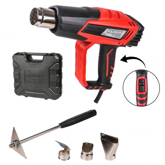 Pistol aer cald 2000W 2 trepte 5 accesorii valiza RD-HG26