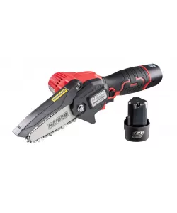 Mini-fierastrau de gradina 12V 4” 2x2Ah cu 3 lanturi in cuti