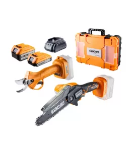 Mini fierastrau 18V si foarfeca gradina 4Ah2Ah BK-GPP25