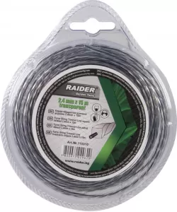 Fir patrat rasucit pentru motocoase 2.4mm х 15m transparent