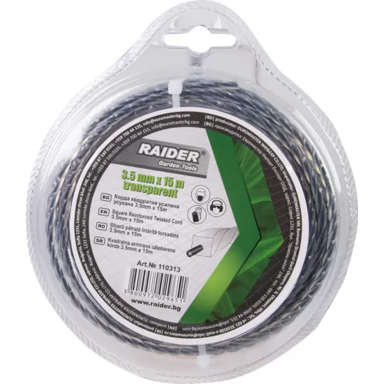 Fir patrat rasucit pentru motocoase 3.5mm х 15m transparent