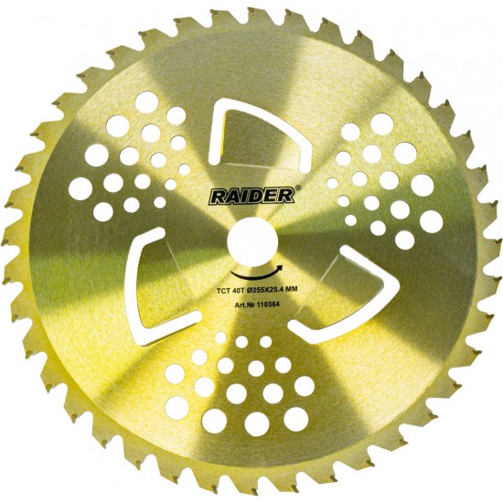 Lama motocoasa pentru iarba 40T si buruieni 3T Ø255x25.4mm