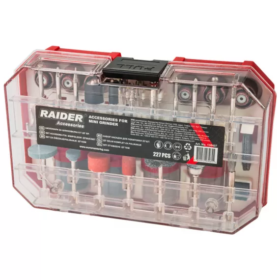 Set 227 accesorii pentru mini polizor drept in cutie