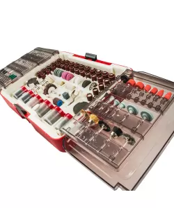 Set 418 accesorii pentru mini polizor drept in cutie