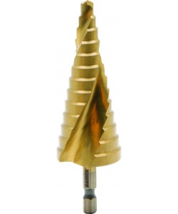 Burghiu conic in trepte HEX 1/4 HSS + TIN ø6-30mm