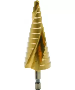 Burghiu conic in trepte HEX 1/4 HSS + TIN ø6-30mm