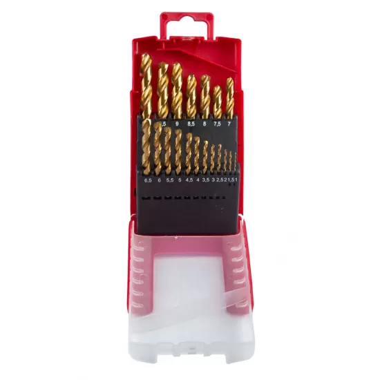 Set 19 burghie HSS+TIN ø  1.0 – 10.0 mm