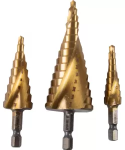 Burghiu conic in trepte Ø4-12,4-20,4-32mm Set