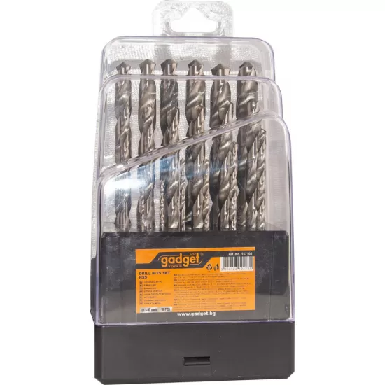 Burghiu ø1.0-10mm HSS set 19pcs GD