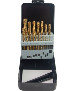 Burghiu ø1.0-10mm HSS + TIN set 19pcs GD