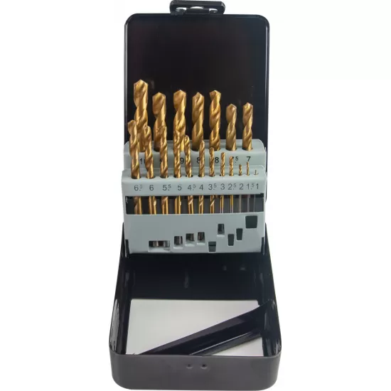 Burghiu ø1.0-10mm HSS + TIN set 19pcs GD