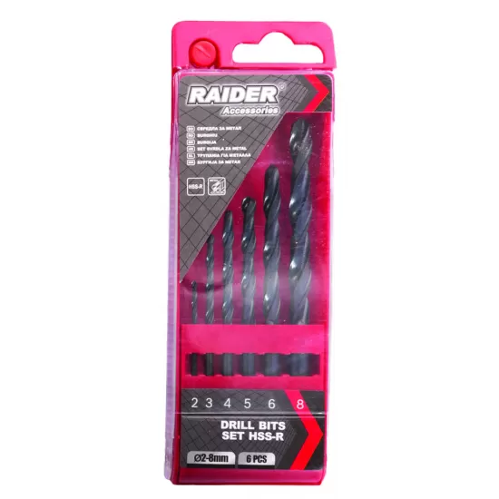 Set burghie 6pcs. Ø2, 3, 4, 5, 6, 8mm HSS-R Set