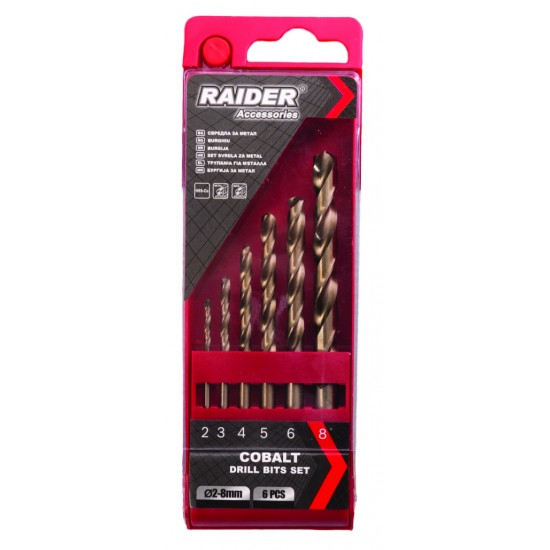 Set burghie 6pcs. Ø2, 3, 4, 5, 6, 8mm HSS-Co Set