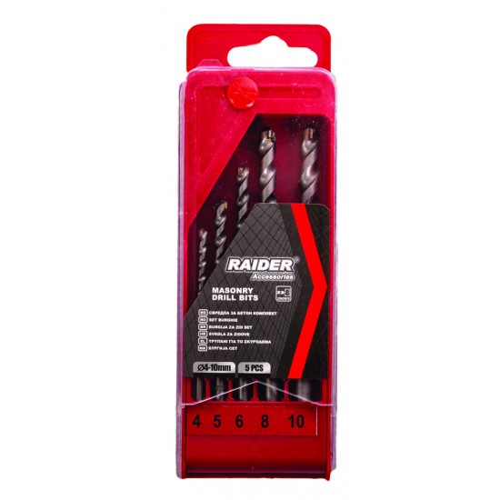 Set burghie pt. zidarie 5pcs. Ø4, 5, 6, 8, 10mm RD