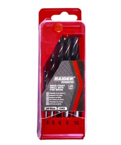 Set burghie pt. lemn 5pcs. Ø4, 5, 6, 8, 10mm Set