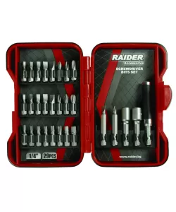 Set biti si adaptoare pt. surubelnita 29pcs Raider
