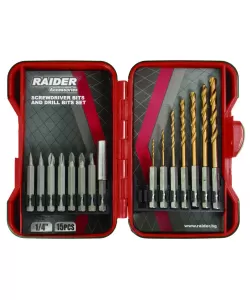 Set biti si burghie pt. surubelnita 15pcs