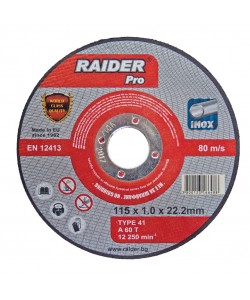 Disc pentru taiat metal 115х1.0х22.2mm INOX RDP