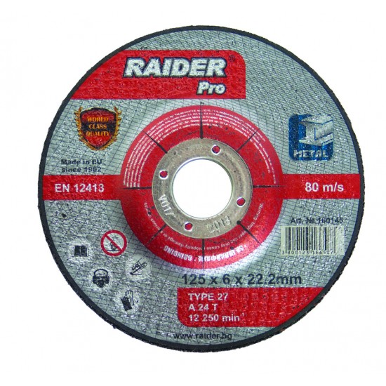 Disc pentru slefuit metal 115х6.0х22.2mm RDP