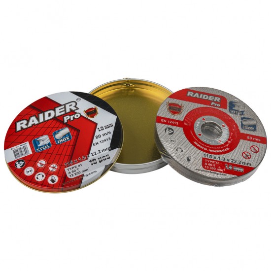 Set 10 discuri pentru taiat metal 115х1.0 A60T INOX