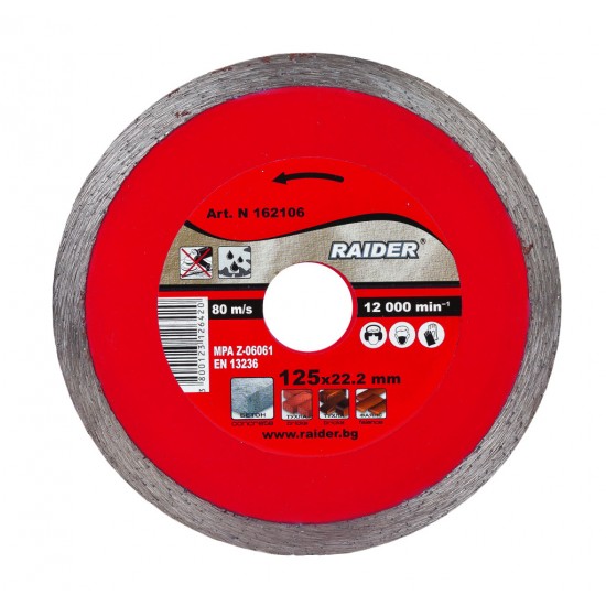 Disc diamantat continuu WET 115x22.2mm RD-DD09